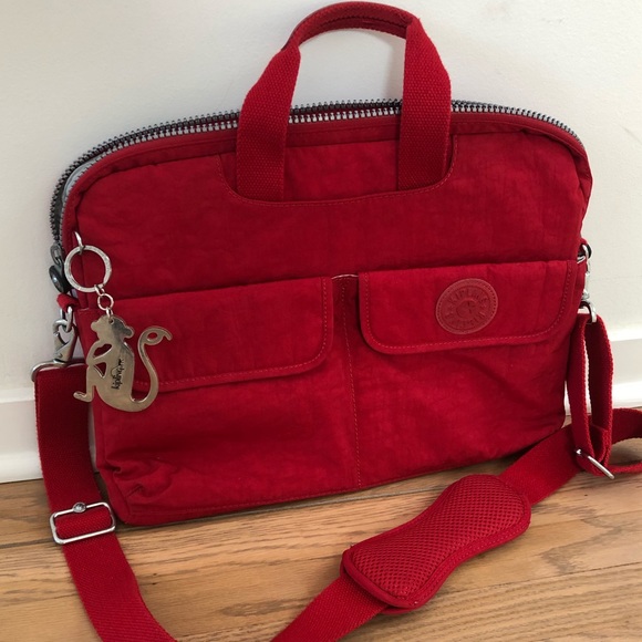Kipling Accessories - Kipling zipper computer bag in red